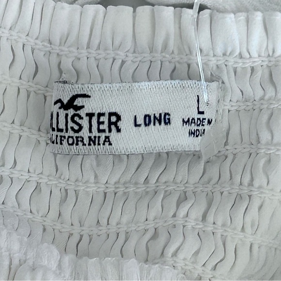 HOLLISTER Smocked Bodice Crepe Tiered Midi Dress With Convertible Straps Size L - Picture 10 of 13